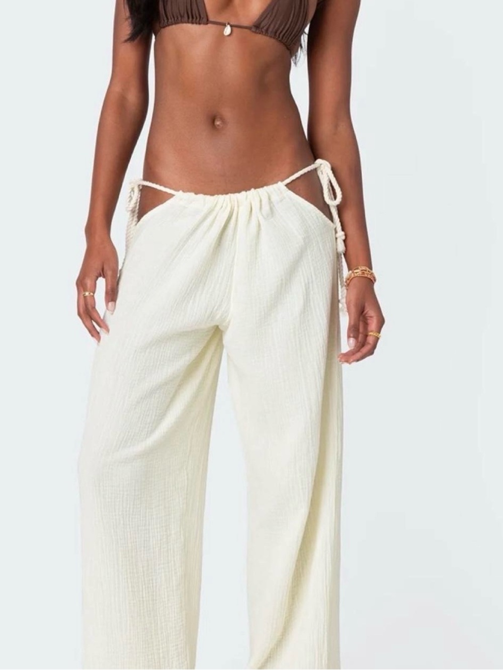 NWOT edikted gauze side tie pants